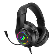 REDRAGON Over-Ear HYLAS Aux (Mic and Headset)|USB (Power Only)
RGB Gaming Headset - Black-1