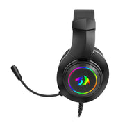 REDRAGON Over-Ear HYLAS Aux (Mic and Headset)|USB (Power Only)
RGB Gaming Headset - Black-3
