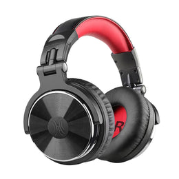 Oneodio Pro 10 Professional Wired Over Ear DJ and Studio Monitoring Headphones - Red/Black-0