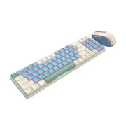 Redragon BS8772 Wireless Keyboard and Mouse Combo - Cream/Blue-1