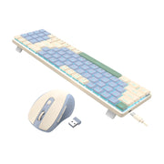 Redragon BS8772 Wireless Keyboard and Mouse Combo - Cream/Blue-3