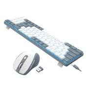 Redragon BS8772 Wireless Keyboard and Mouse Combo - Grey/White-1