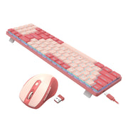 Redragon BS8772 Wireless Keyboard and Mouse Combo - Red/Pink-1