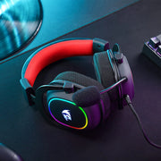 REDRAGON Over-Ear ZEUS-X USB RGB Gaming Headset - Black-8