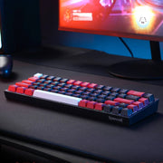 REDRAGON Castor Pro 68Key Wireless Red|Black|White KeyCap Bluetooth RGB Red Switch - Black|Red-5
